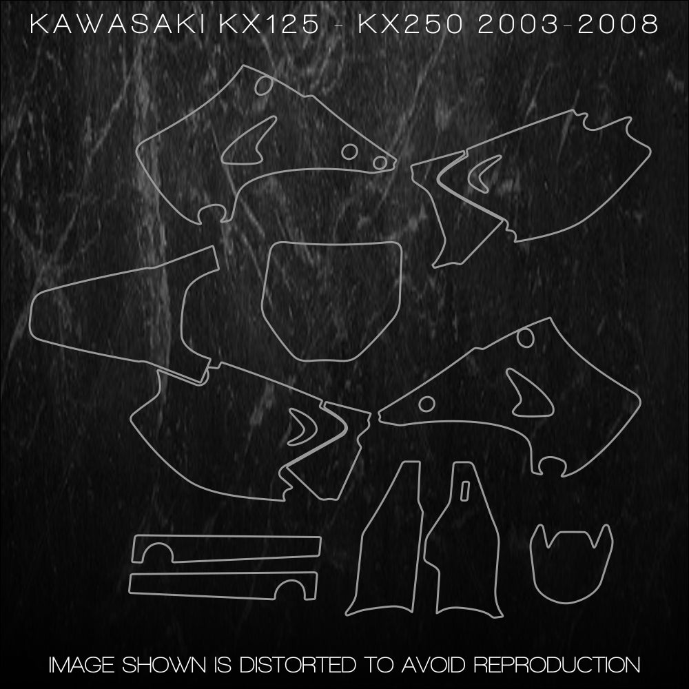KAWASAKI KX125 KX250 20032008 Accurate Templates KAWASAKI KX125 KX250 20032008 Accurate Templates