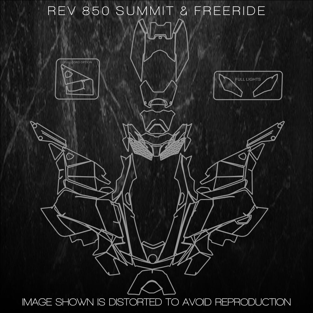 SKI-DOO SUMMIT & FREERIDE REV 850 TEMPLATE GRAPHICS 2017 - 2018