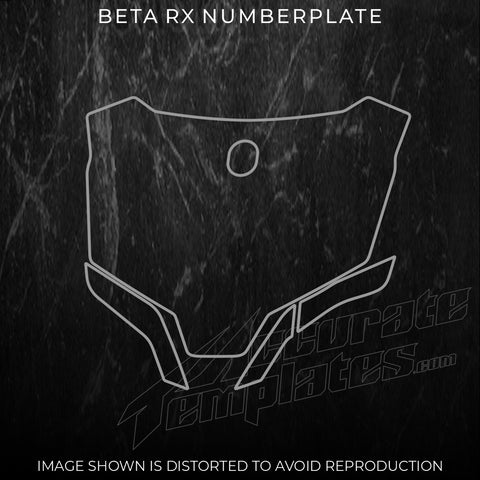 BETA RX RX300 PLATE TEMPLATE