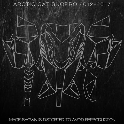 Arctic Cat Sled Snowmobile Templates M8 2012 2013 2014 2015 2016 2017