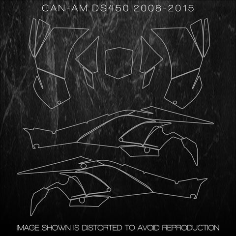 CanAM BRP ATV TEMPLATES DS450 DS 450 2008 2009 2010 2011 2012 2013 2014 2015