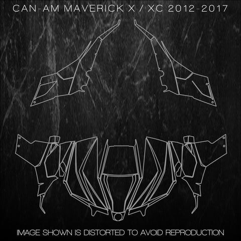 CANAM BRP Maverick SXS TEMPLATES 2012 2013 2014 2015 2016 2017
