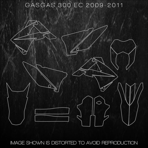 GASGAS GAS GAS 300 EC MX Templates Graphics Kit