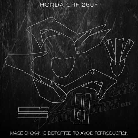 HONDA CRF250F CRF 250F TEMPLATES 2019 2020 2021 2022