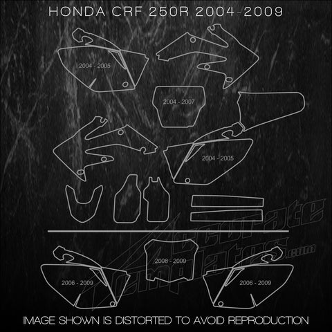 HONDA CRF250R 2004 2005 2006 2007 2008 2009 CRF 250 Templates