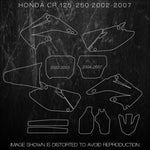 HONDA CR125-250 2002-2007 Templates CR 125 250
