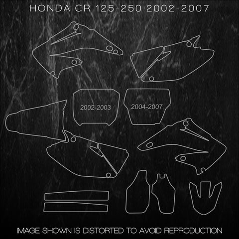 HONDA CR125-250 2002-2007 Templates CR 125 250
