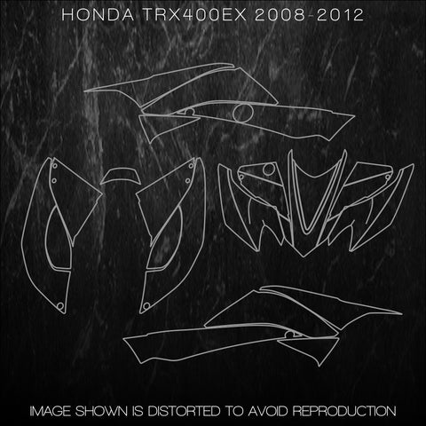 HONDA TRX ATV TEMPLATES TRX400x TRX400 TRX400EX 2008 2009 2010 2011 2012 2013 2014 2015 2016