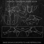 HONDA TRX ATV TEMPLATES 450r 450er TRX450r TRX450er 2005 2006 2007 2008 2009 2010 2011 2012 2013 2014 2015 2016 2017 2018 Templates