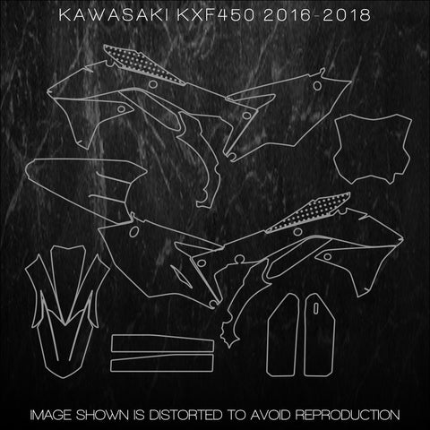 KAWASAKI KXF 450 KXF450 KX450F 2016 2017 2018 Templates