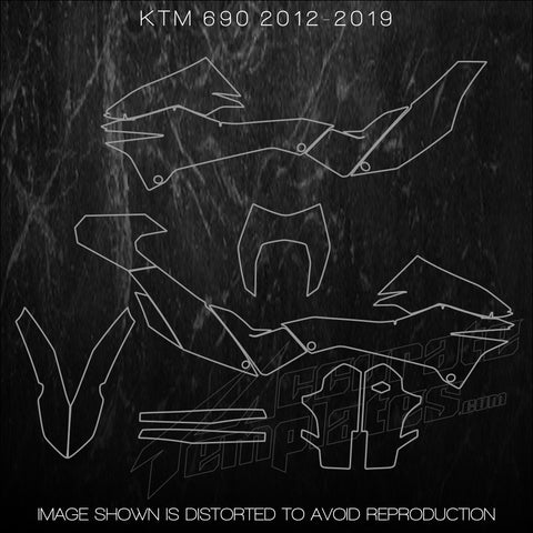 KTM 690 Enduro Template 2012 2013 2014 2015 2016 2017 2018 2019