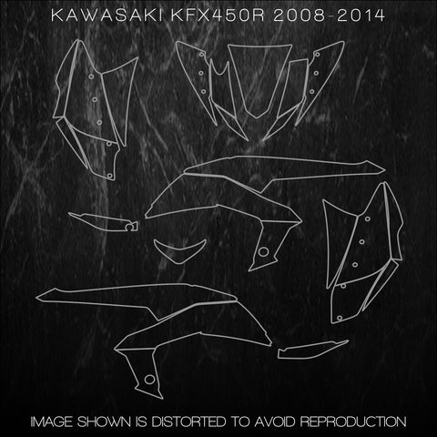 Kawasaki KFX KFX450 KFX450R Templates 2008 2009 2010 2011 2012 2013 2014 2015