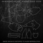 KAWASAKI KX 125 250 KX125 KX250 2003 2004 2005 2006 2007 2008 Templates