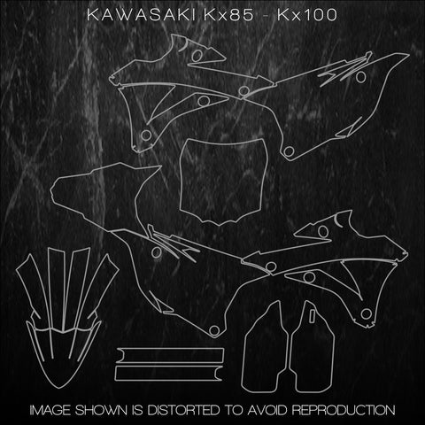 KAWASAKI KX85 KX100 KX 85 100 2014 2015 2016 2017 2018 2019 Templates