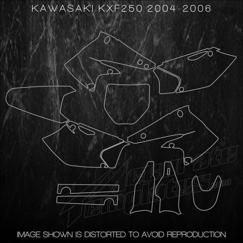Kawasaki KXF250 KXF 250 2004 2005 Mx Templates