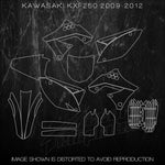 Kawasaki KXF250 KXF 250 Mx Templates 2009 2010 2011 2012