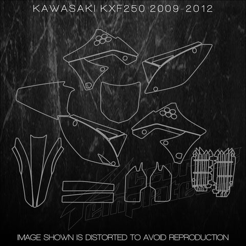 Kawasaki KXF250 KXF 250 Mx Templates 2009 2010 2011 2012
