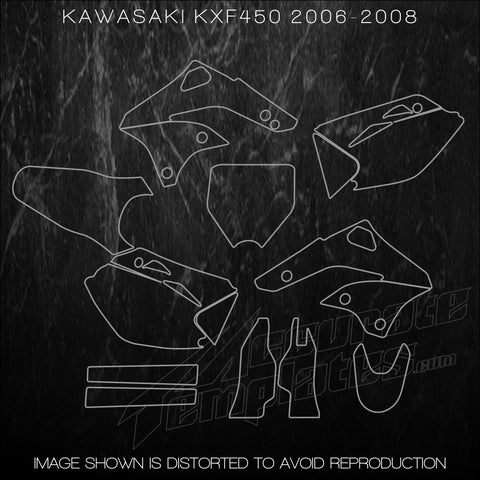 KAWASAKI KXF450  KXF 450 Templates 2006 2007 2008