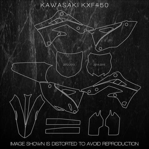 KAWASAKI KXF450 KXF 450 2012 2013 2014 2015 Templates