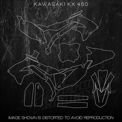 NEW KAWASAKI KX 450 KXF450 KXF MX TEMPLATES