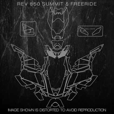 SKIDOO Ski-Doo Ski doo Templates Summit Freeride Snowmobile