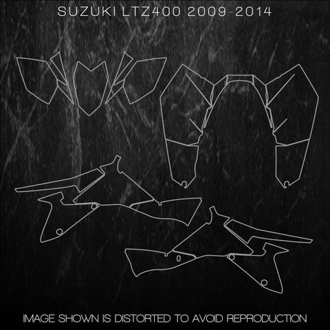 SUZUKI LTZ400 LTZ 400 Atv Templates 2009 2010 2011 2012 2013 2014