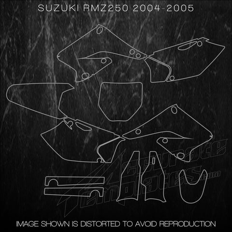 Suzuki RMZ250 RMZ 250 Mx Templates 2004 2005 2006