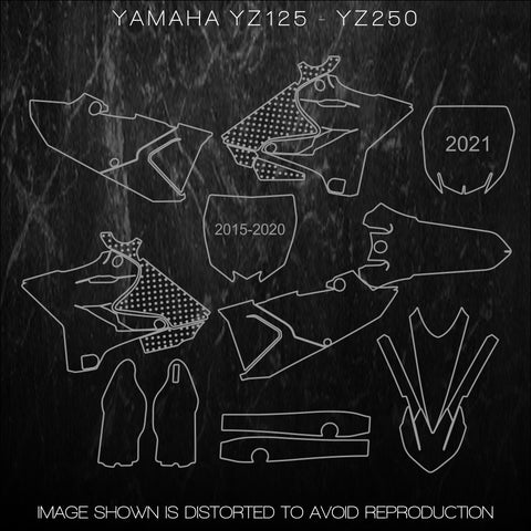 YAMAHA YZ125 YZ250 YZ 125 250 Templates 2021 2020