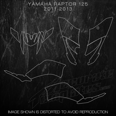 YAMAHA RAPTOR 125 ATV Templates 2011 2012 2013