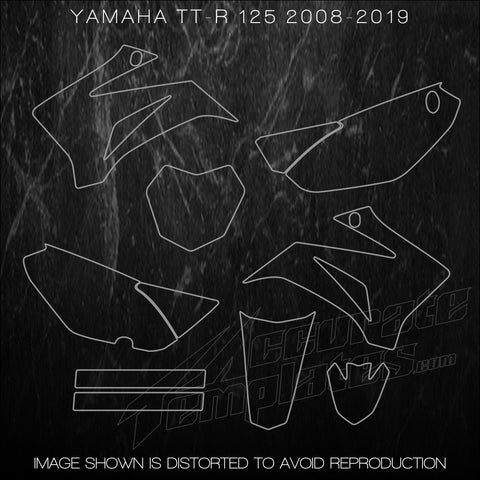 YAMAHA TTR125 2008 2015 2016 2017 2018 2019 Templates