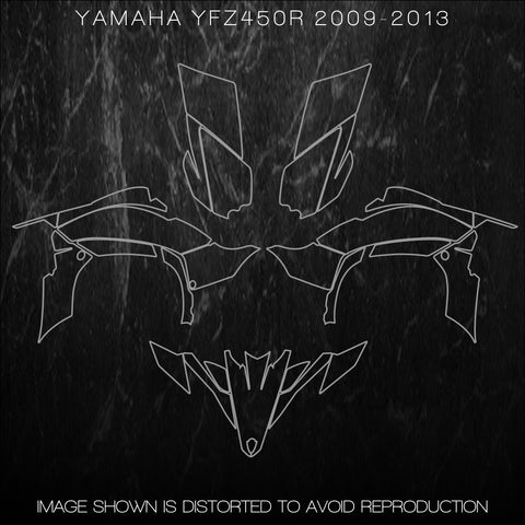 ATV TEMPLATES YAMAHA YFZ450R 2009 2010 2011 2012 2013