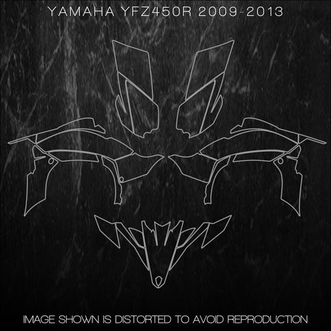 ATV TEMPLATES YAMAHA YFZ450R 2009 2010 2011 2012 2013
