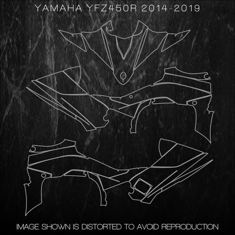 YAMAHA YFZR YFZ 450 450r YFZ450R ATV TEMPLATES 2014 2015 2016 2017 2018 2019