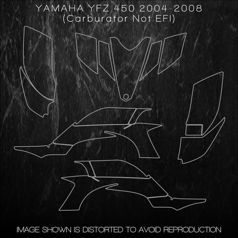 YAMAHA YFZ450 2004 2005 2006 2007 2008 YFZ 450 Carburator ATV TEMPLATES