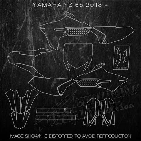 YAMAHA YZ65 YZ 65 2018 2019 2020 MX Templates Kit DIRTBIKE VECTOR