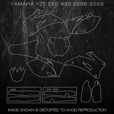 YAMAHA YZF250 YZF450 2006 2007 2008 2009 Templates