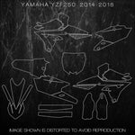 YAMAHA YZF250 YZF 250 2014 2015 2016 2017 2018 Templates