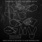 YAMAHA YZ125 YZ250 YZ 125 250 2005 2006 2007 2008 2009 2010 2011 2012 2013 2014 Templates